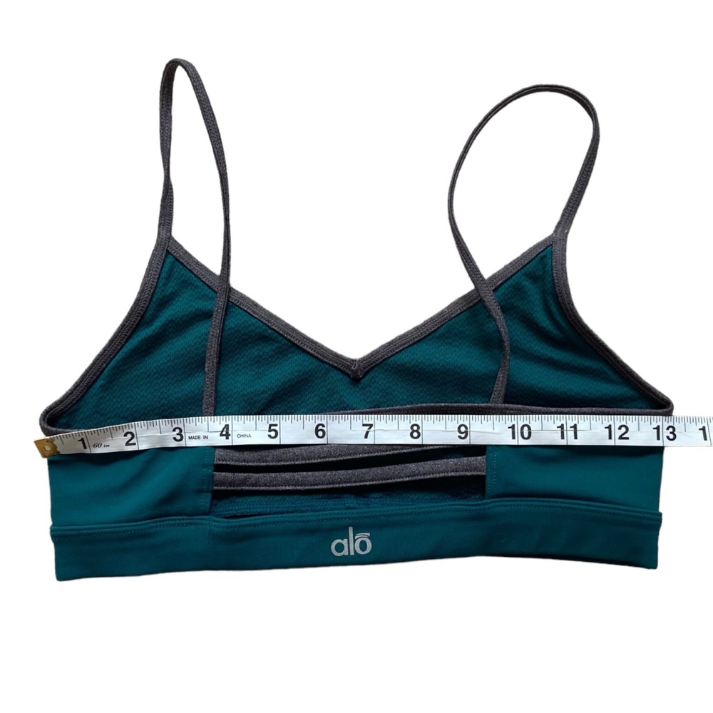 ALO yoga Sports Bra Green Gray XS - Picture 5 of 7